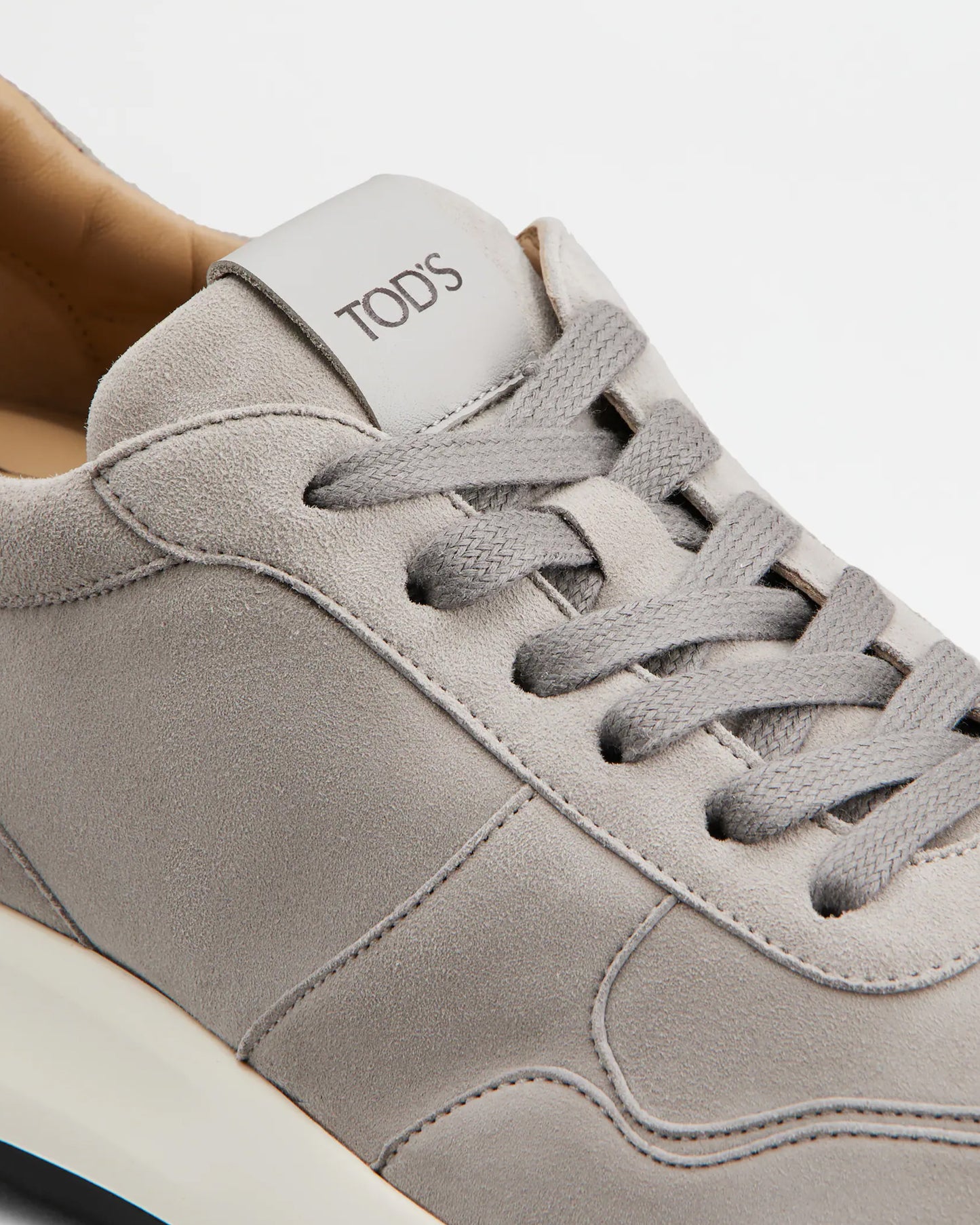 Tod's Lace-Up Suede Light Grey