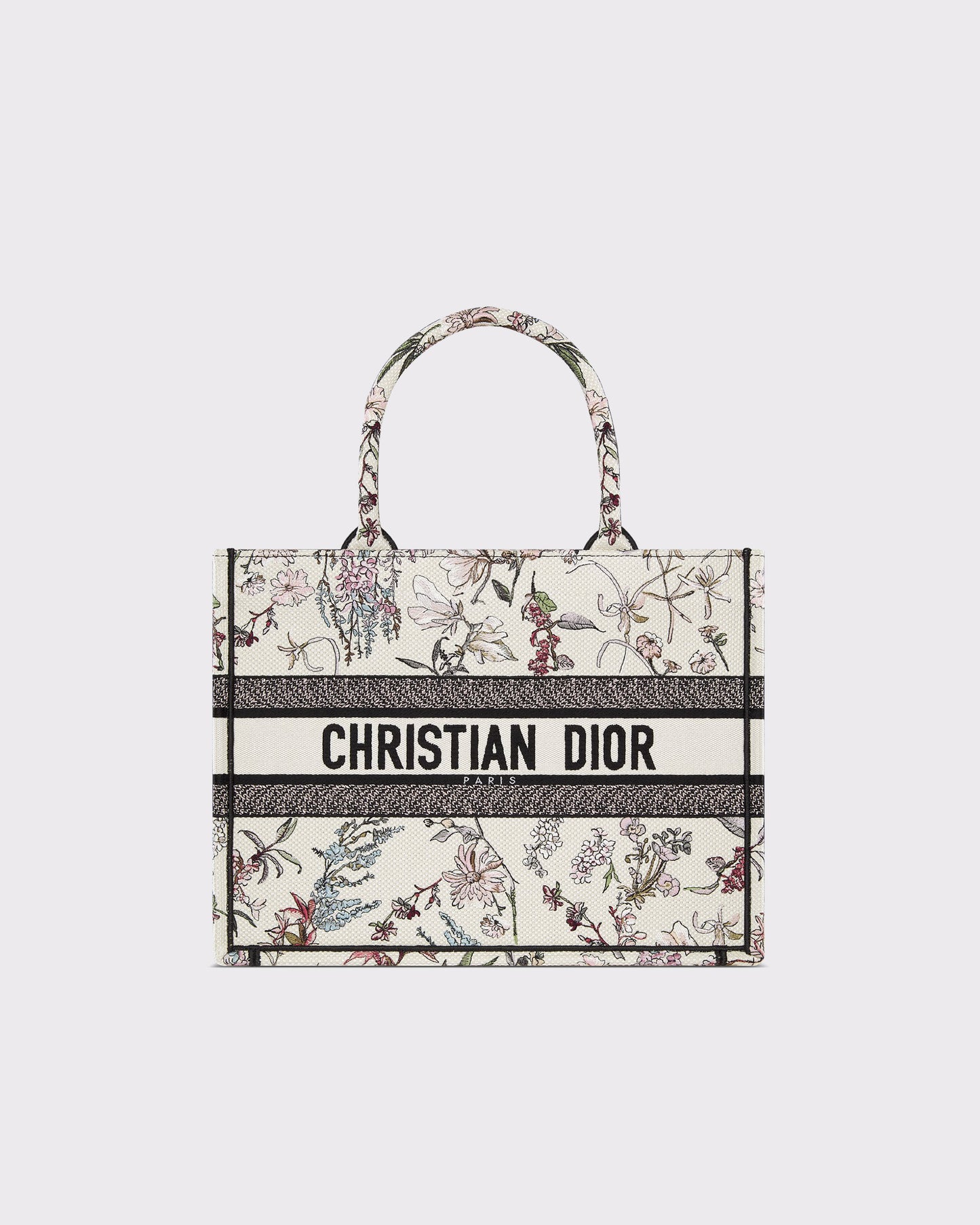 Dior Book Tote Medium Beige Millefiori Embroidery