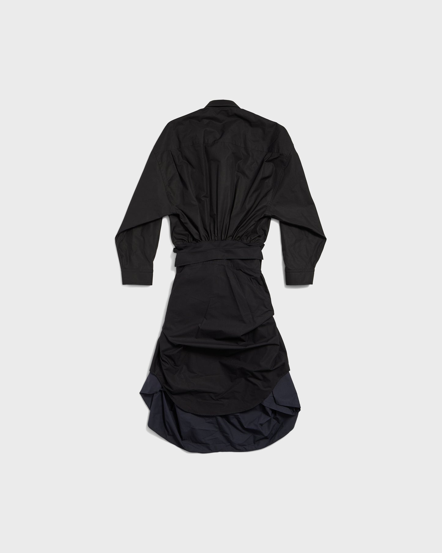 Balenciaga Maxi Patched Shirt Dress Black