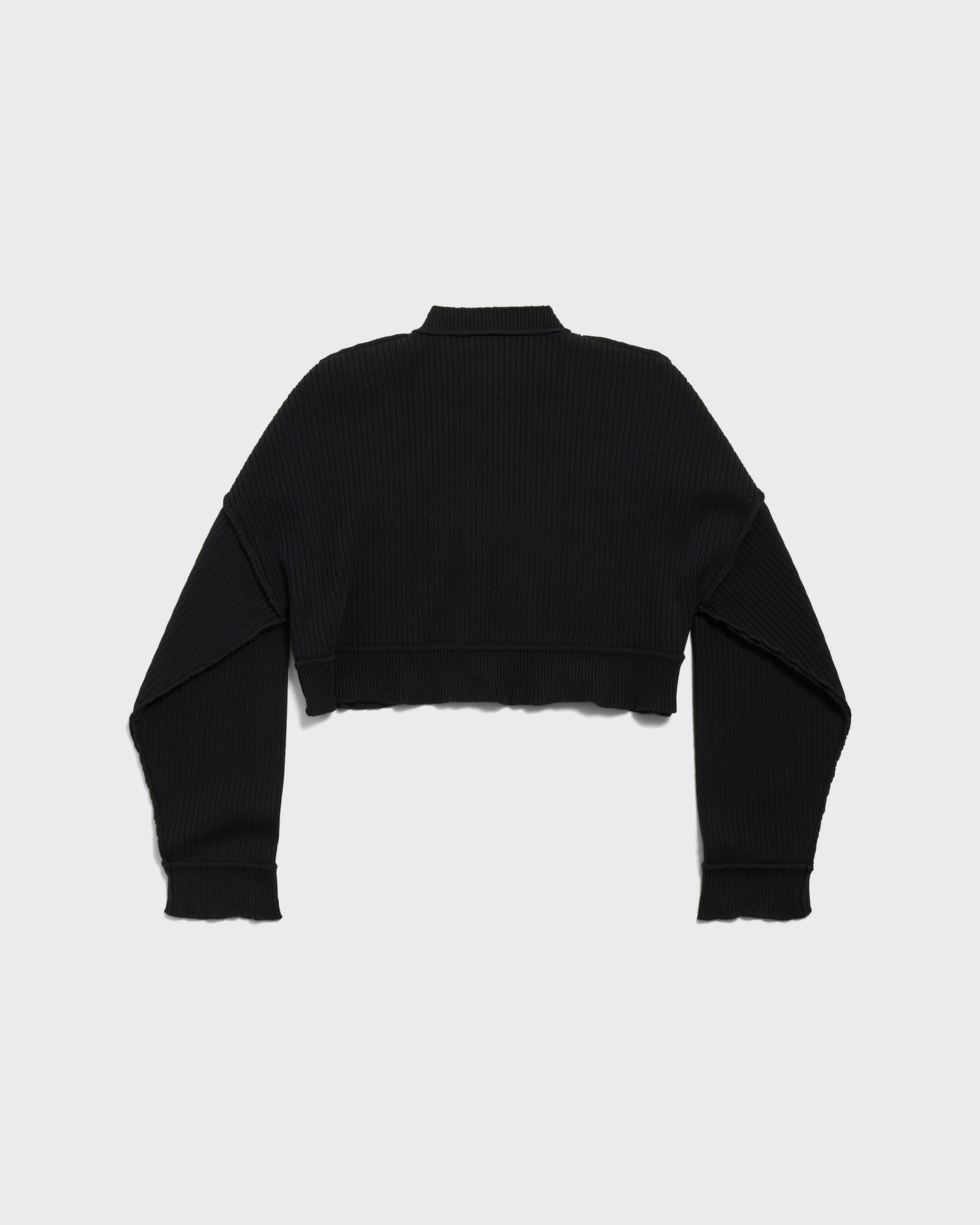 Balenciaga New Year Series 25 Cropped Crewneck Sweater Black