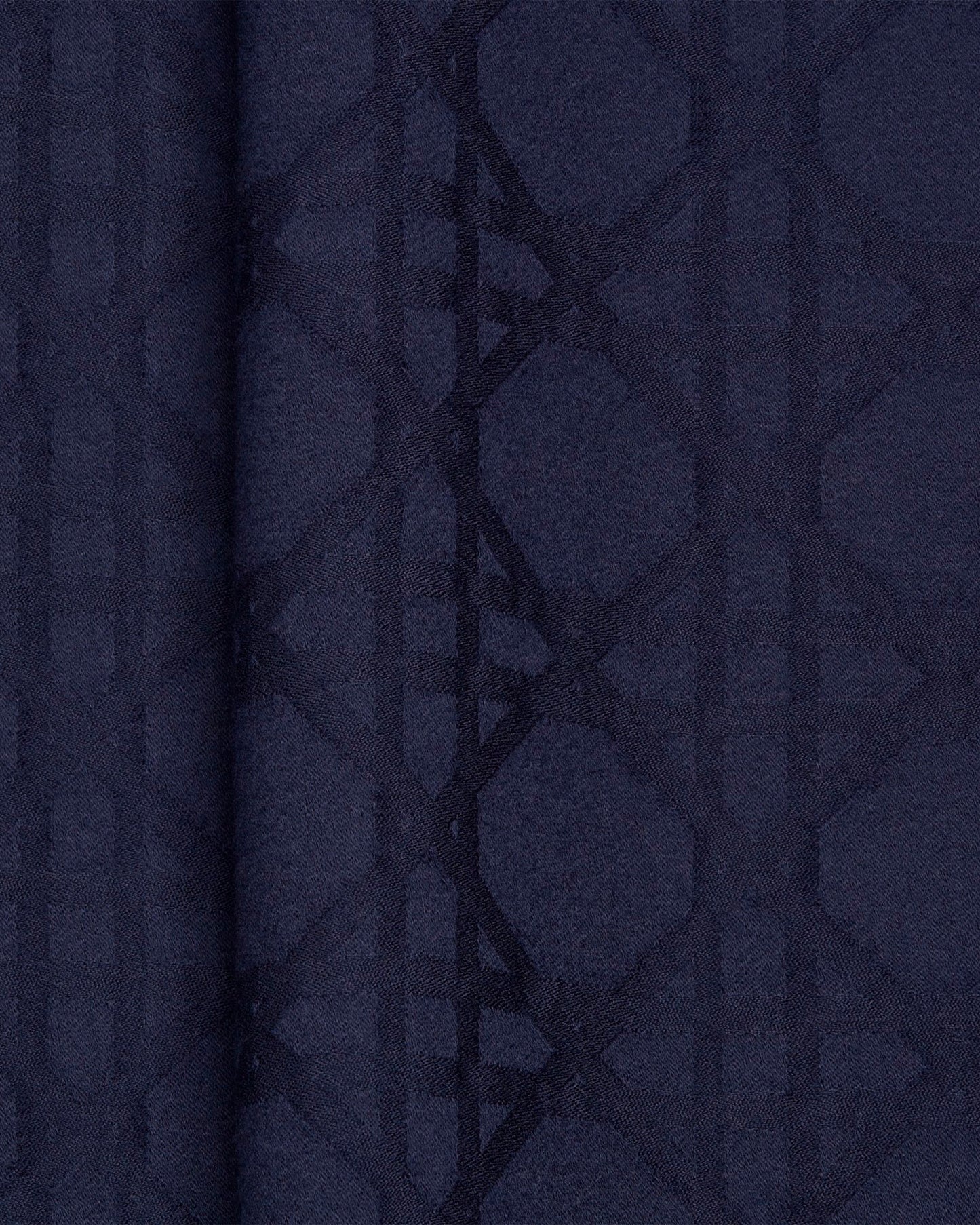 Dior Cannage Scarf Navy Blue Cashmere