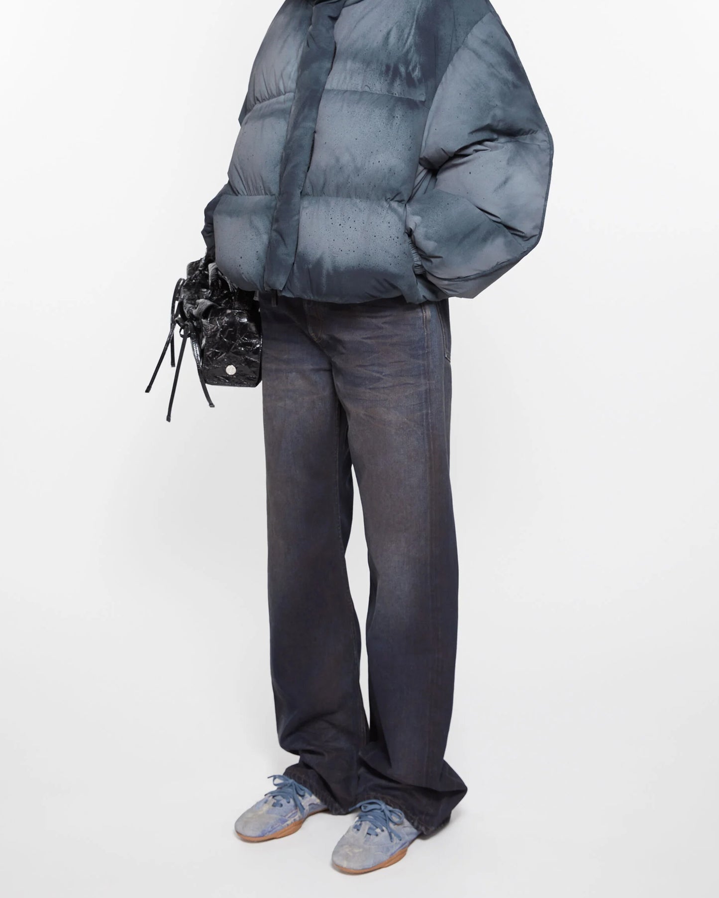 Acne Studios Lace-up Leather Light Blue