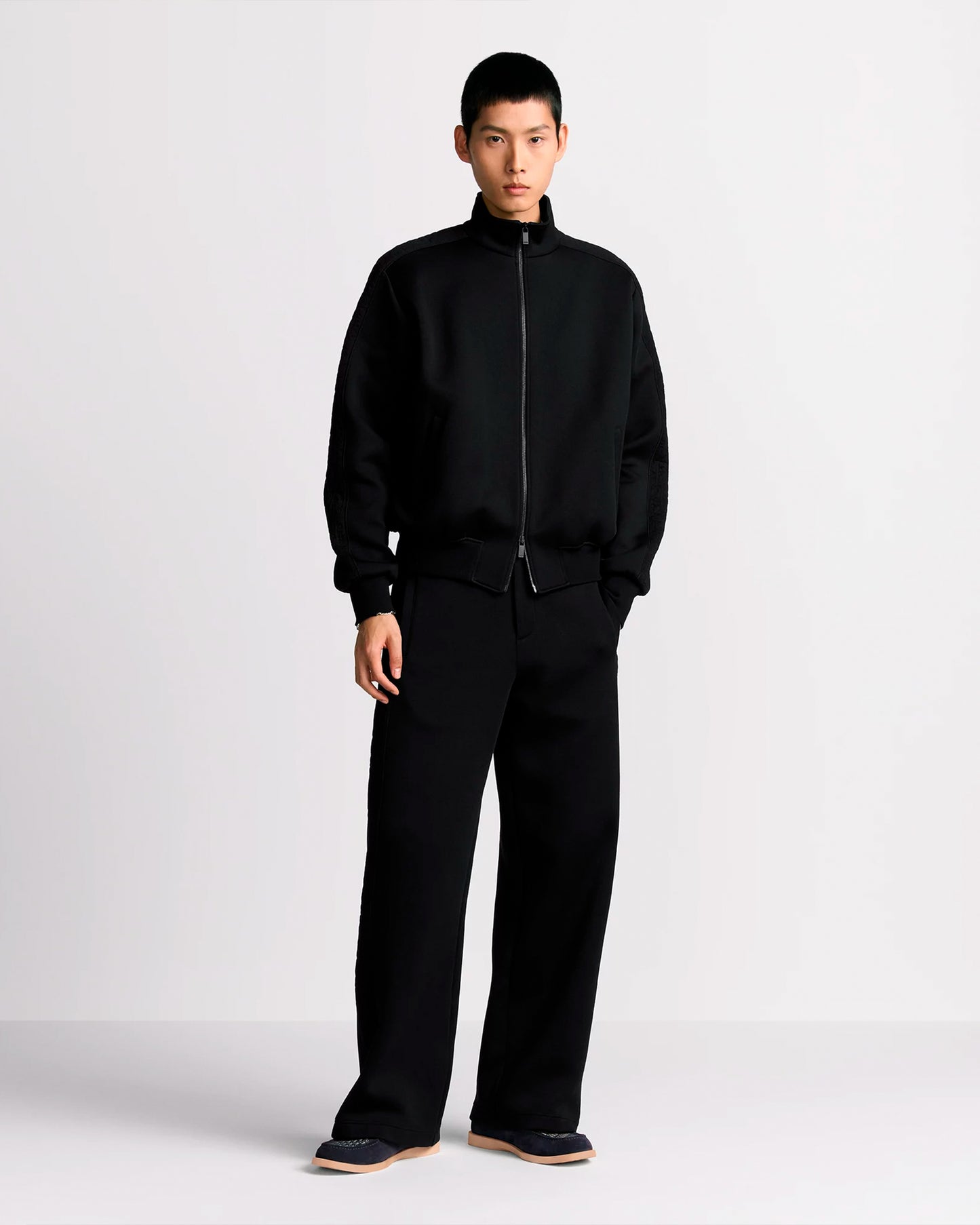 Dior Oblique Track Jacket Black Cotton-Blend Jersey