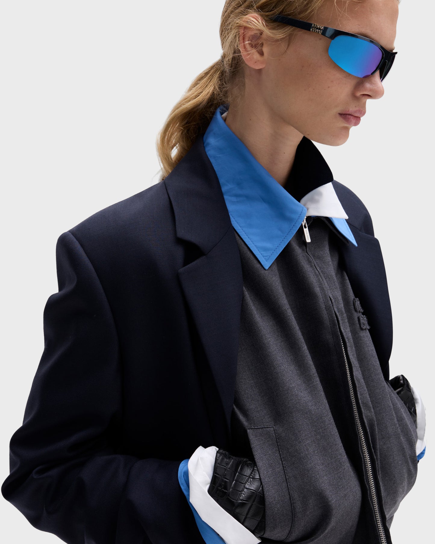 Miu Miu Gabardine Blouson Jacket