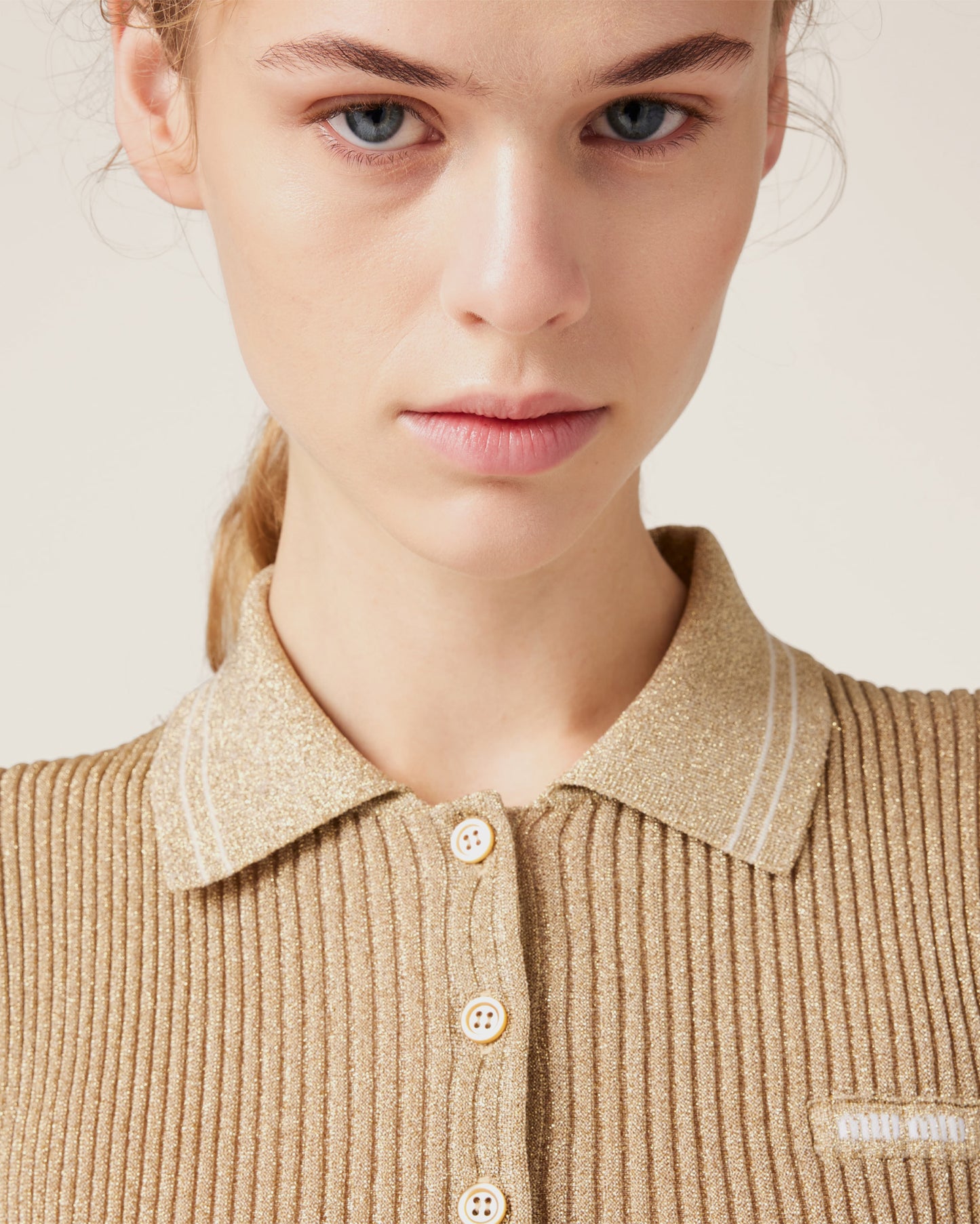 Miu Miu Lame Polo Dress