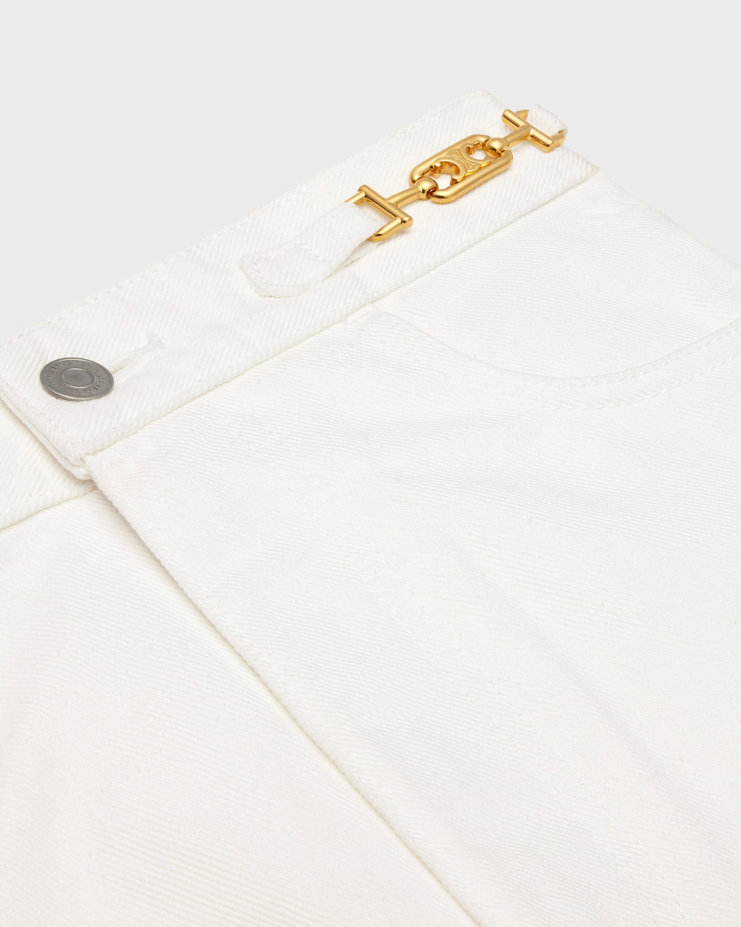 Celine Jane Flared Jeans Optic White Wash Denim