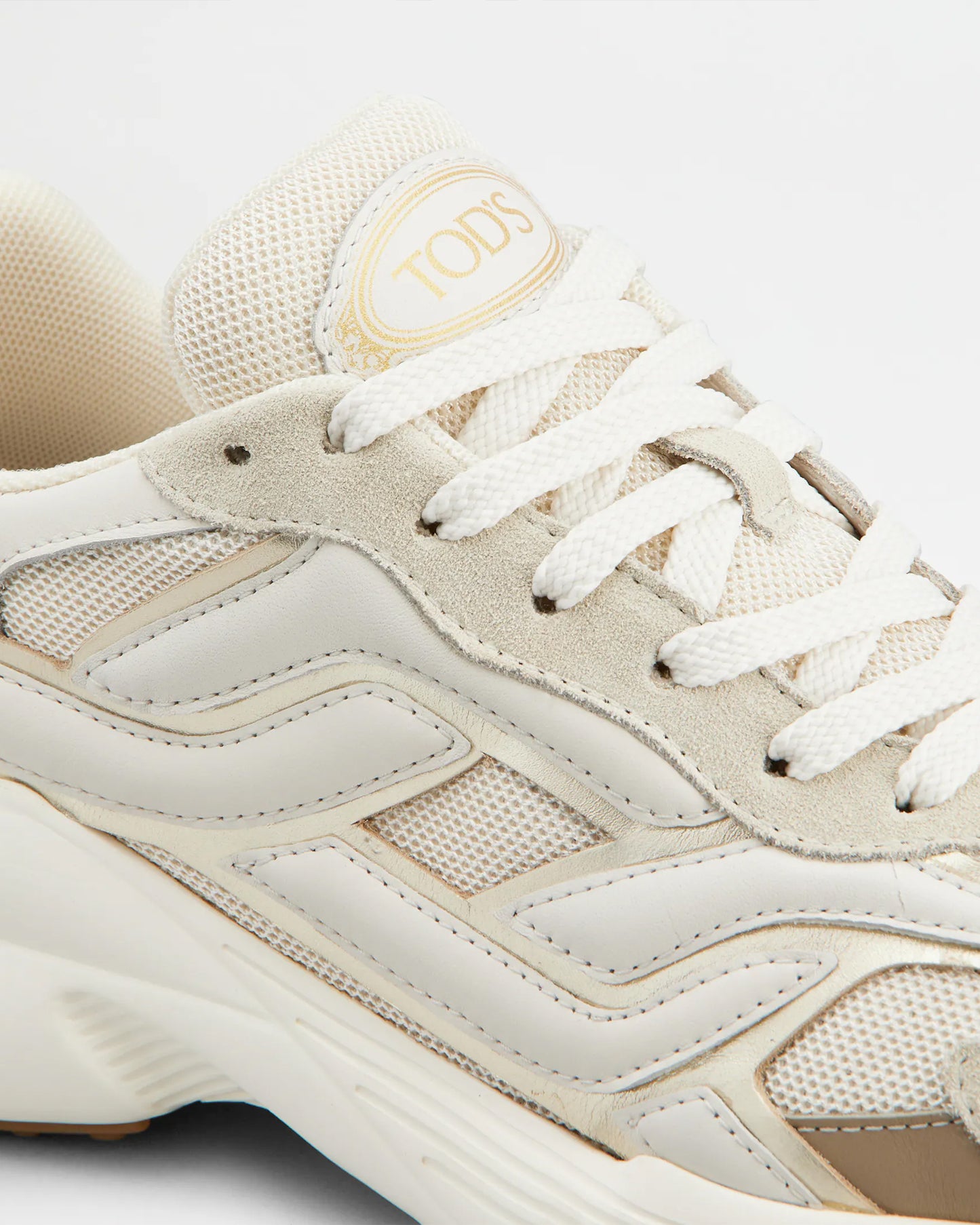 Tod's Sneakers Beige White Gold