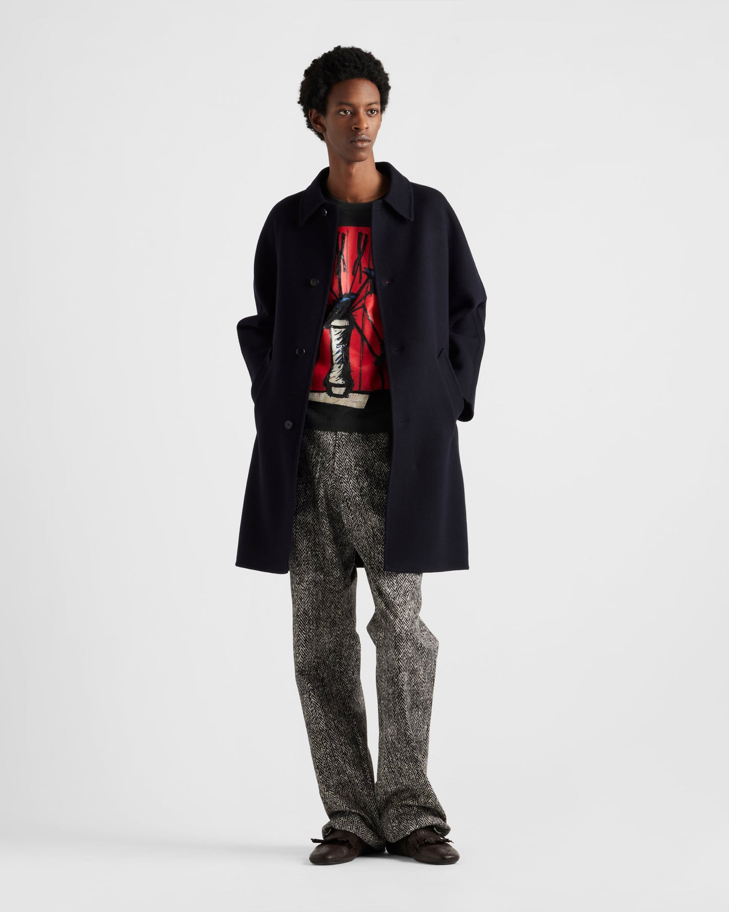 Prada Print Jersey Asphalt/Red