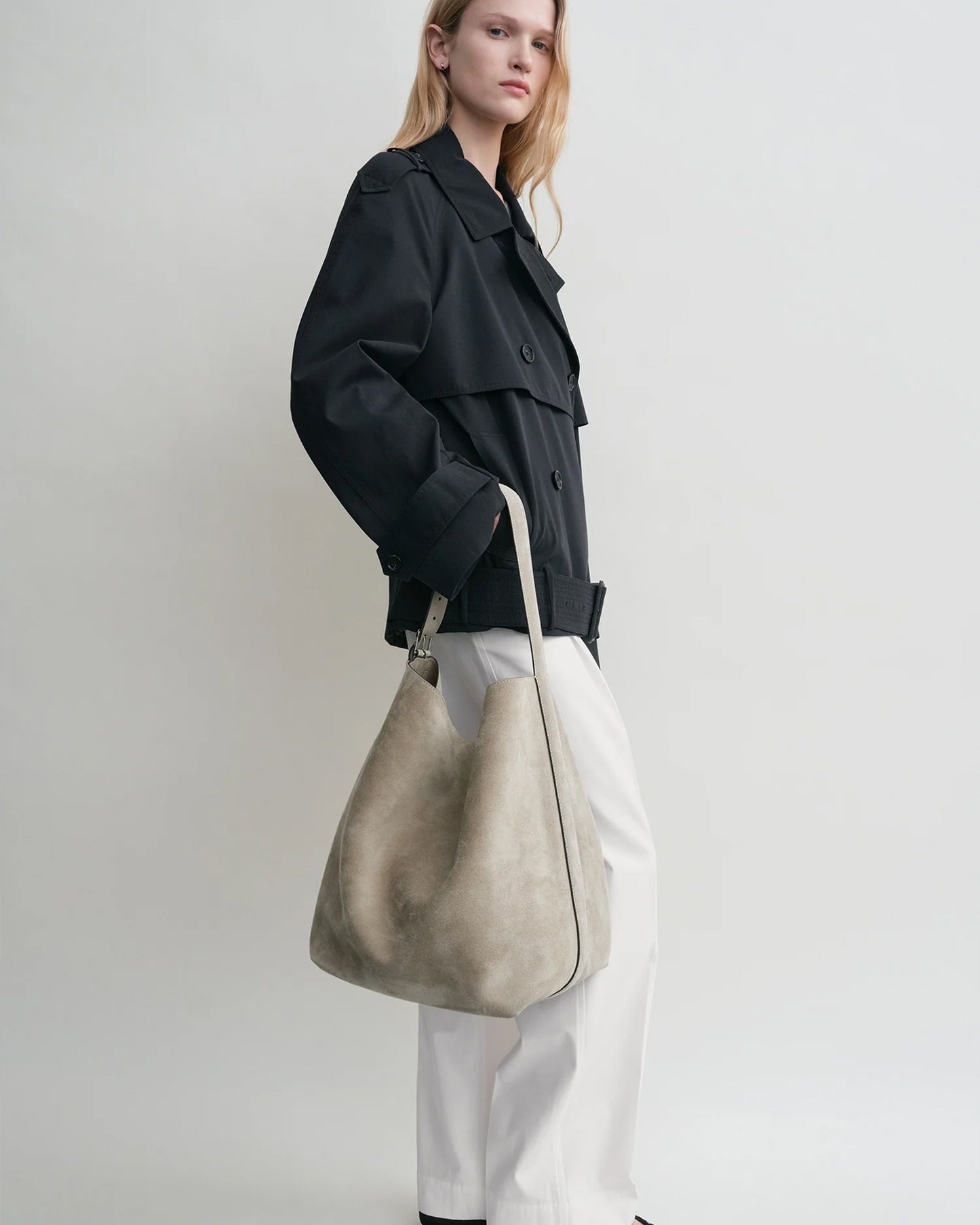 Toteme Belted Suede Tote Desert