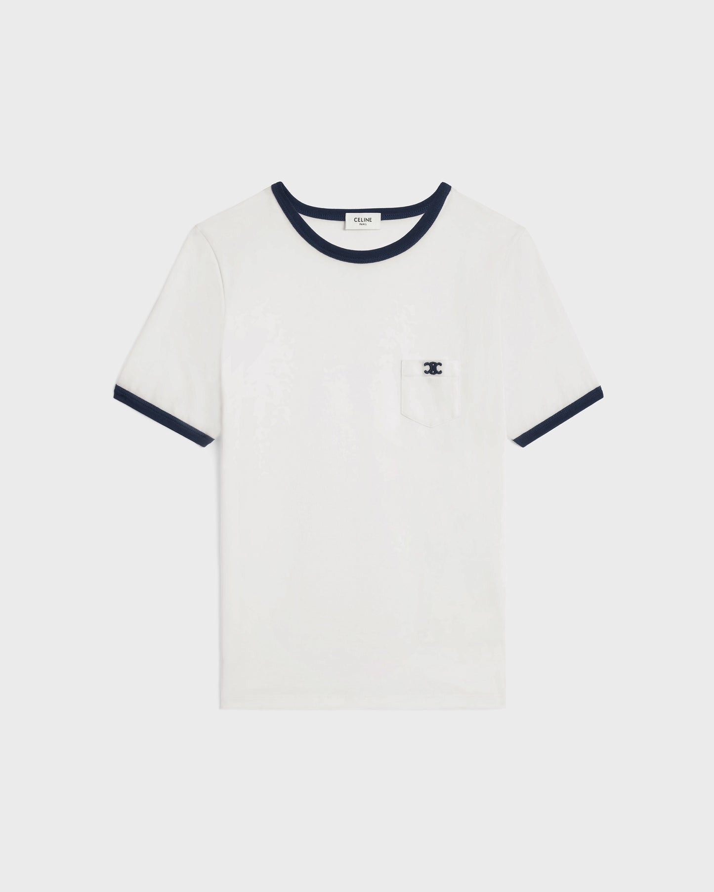 Celine 70’s Triomphe T-Shirt In Cotton Jersey Off White