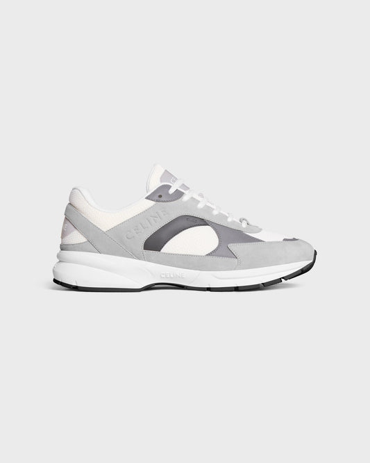 Celine Runner CR-03 Sneaker In Mesh Suede Calfskin Grey