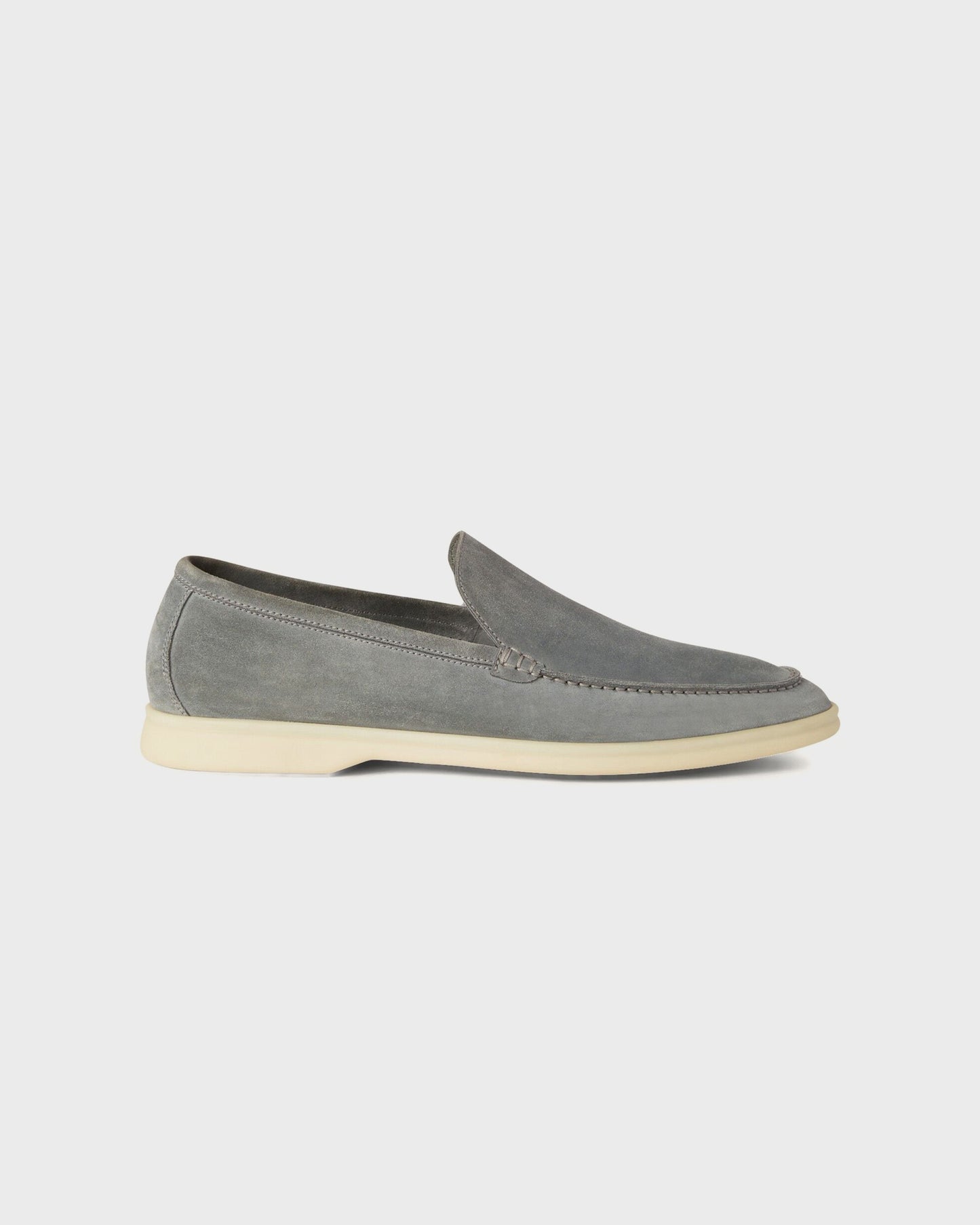 Loro Piana Summer Walk Loafers Gull Gray