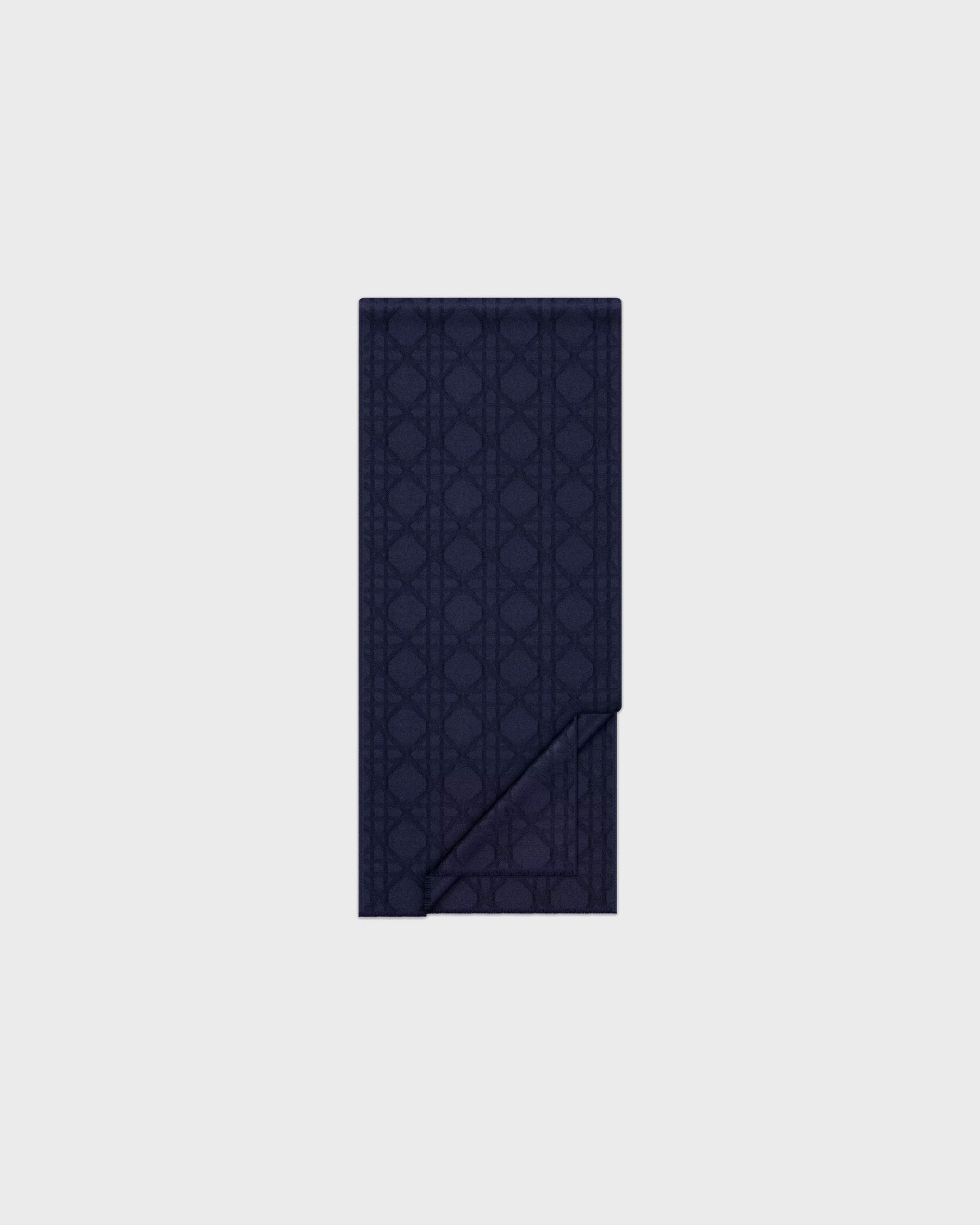 Dior Cannage Scarf Navy Blue Cashmere