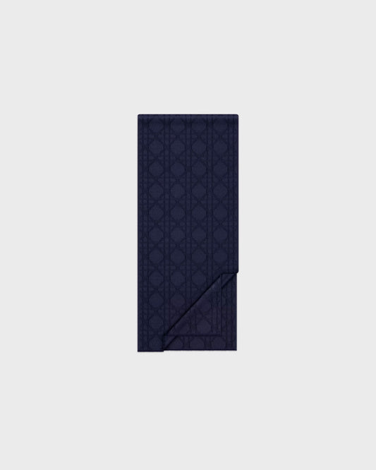 Dior Cannage Scarf Navy Blue Cashmere