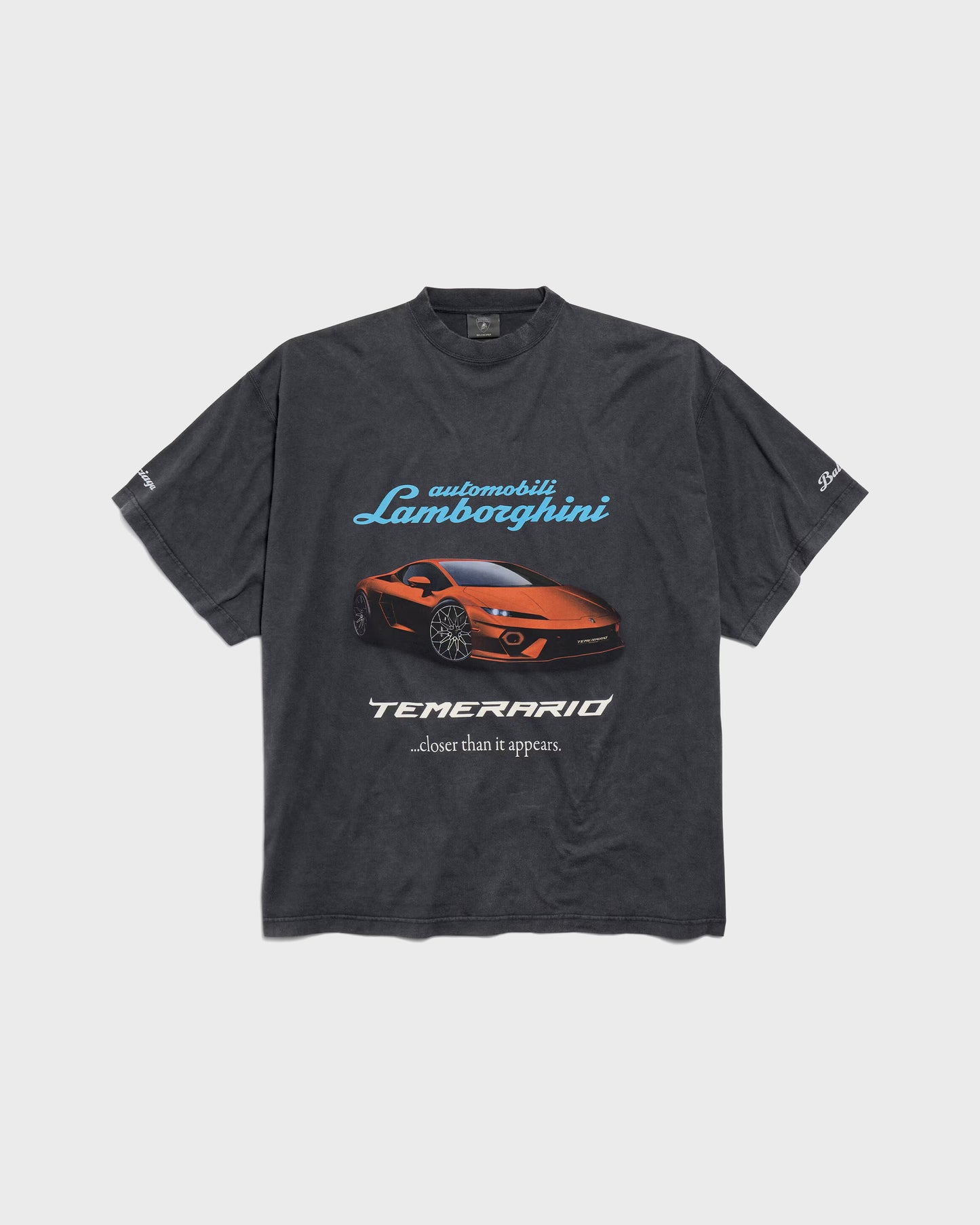 Balenciaga x Automobili Lamborghini Oversized T-Shirt Black Faded
