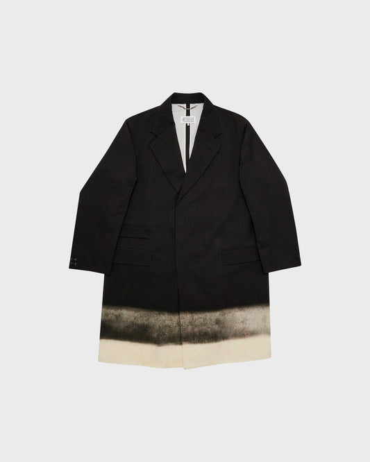 Maison Margiela Trompe L Oeil Pinstripe Coat Grey