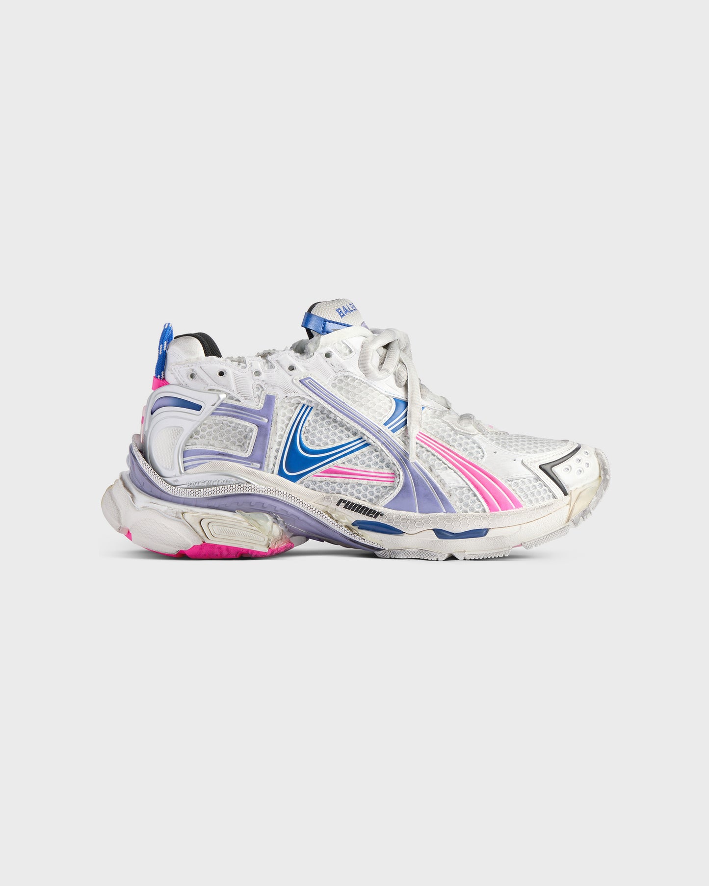 Balenciaga Runner White Lilac Neon Pink Navy