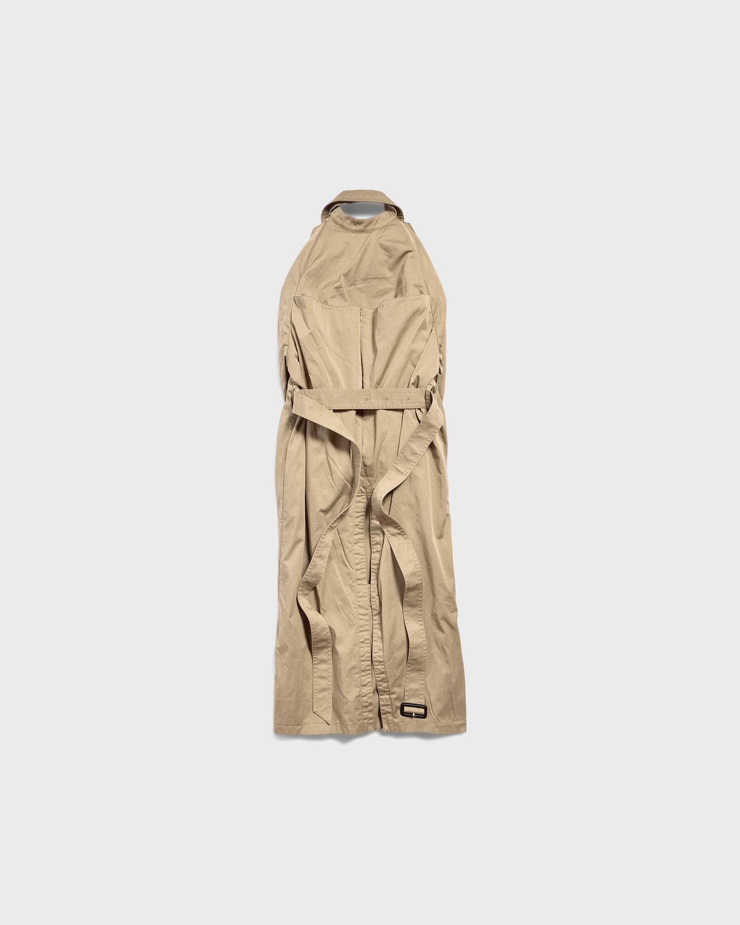 Balenciaga Suspended Trench Dress Beige