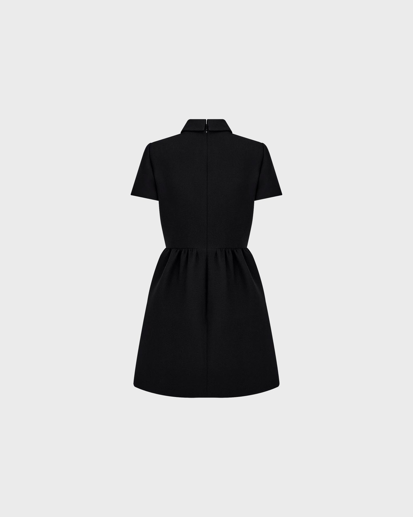 Dior Fitted Dress with Buttons Black Wool and Silk