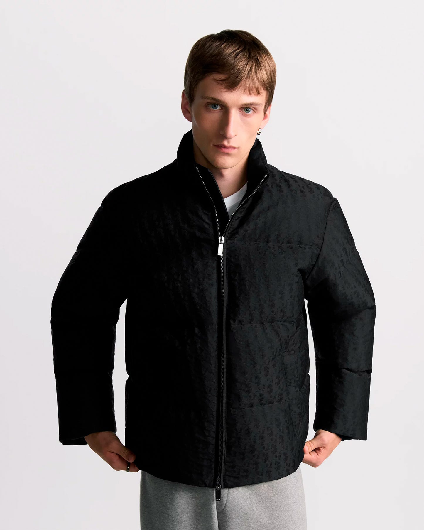 Dior Oblique Puffer Jacket Black Technical Jacquard