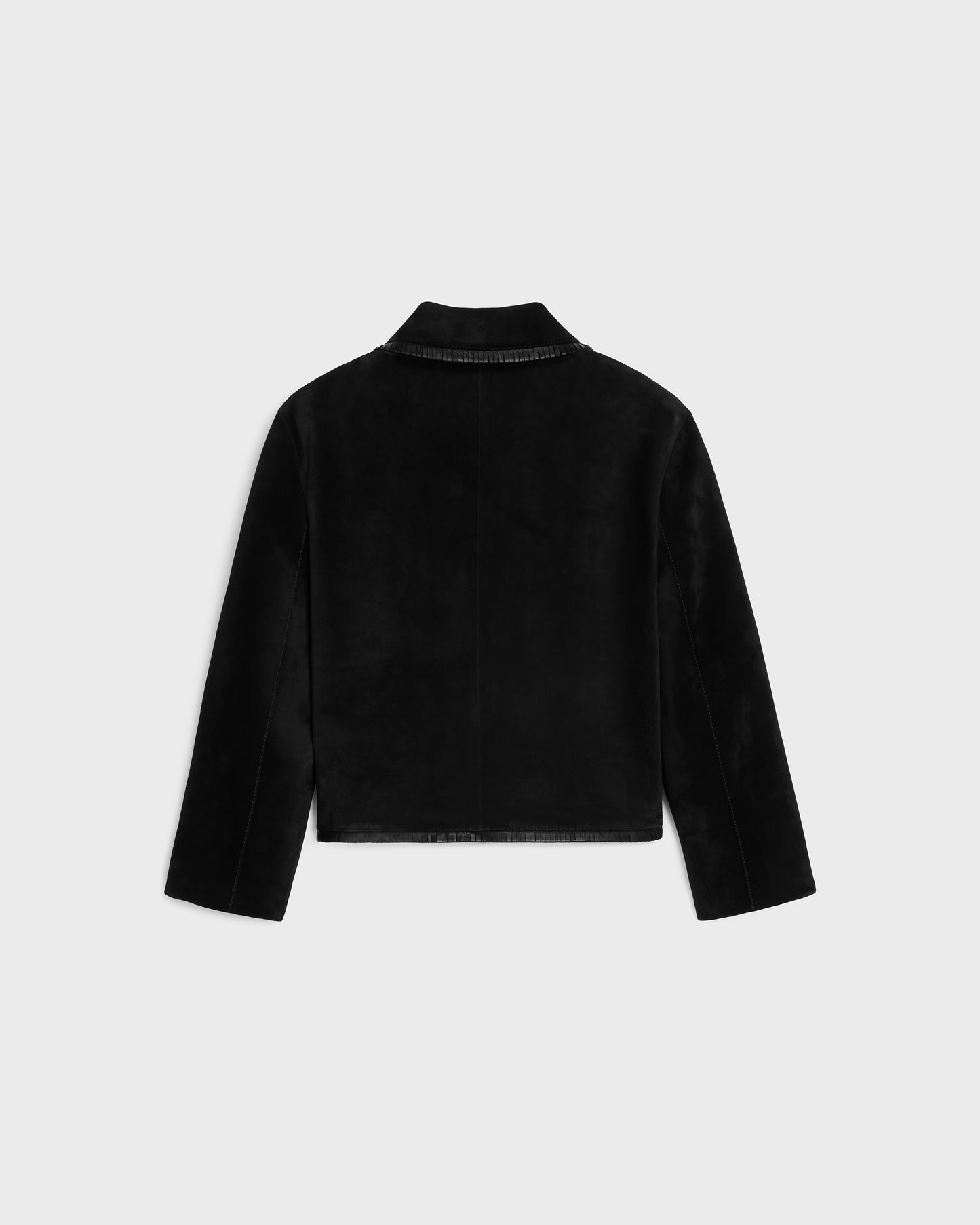 Celine Straight Blouson Jacket Suede Black
