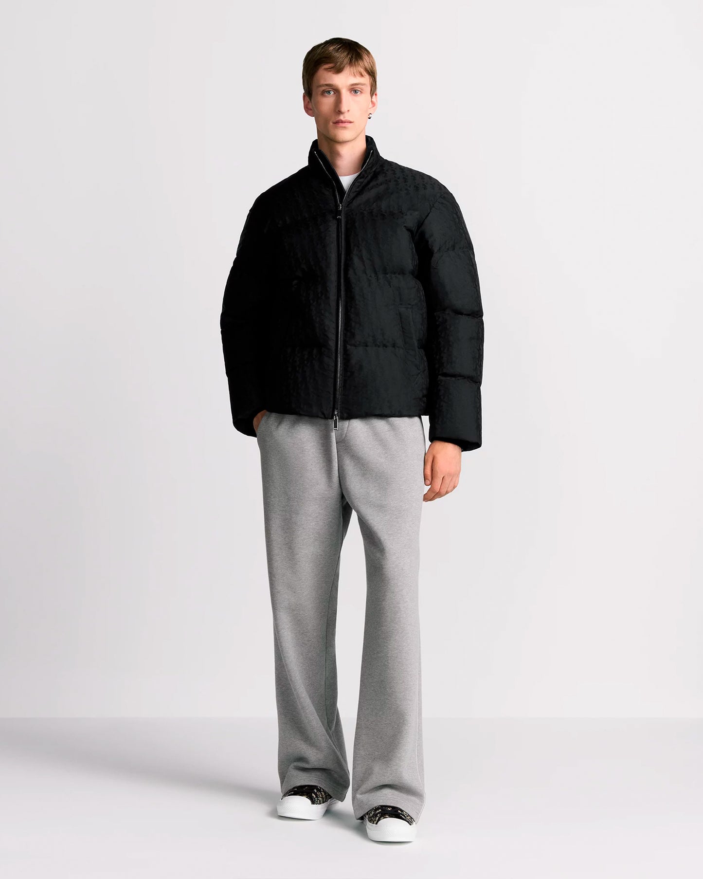 Dior Oblique Puffer Jacket Black Technical Jacquard