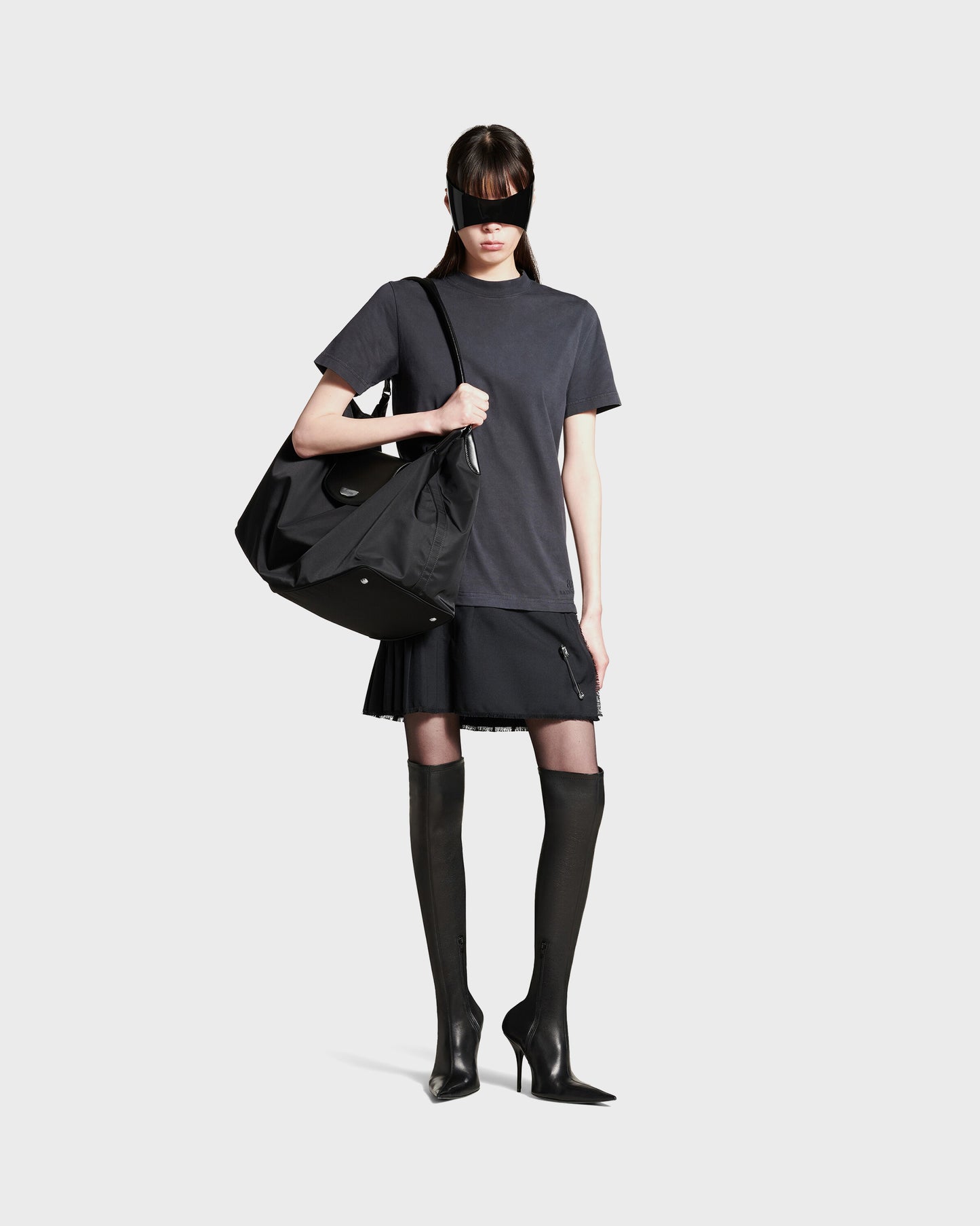 Balenciaga Layered T-shirt Dress Black