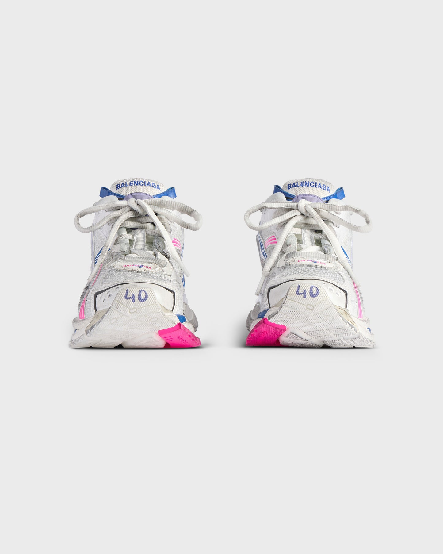 Balenciaga Runner White Lilac Neon Pink Navy