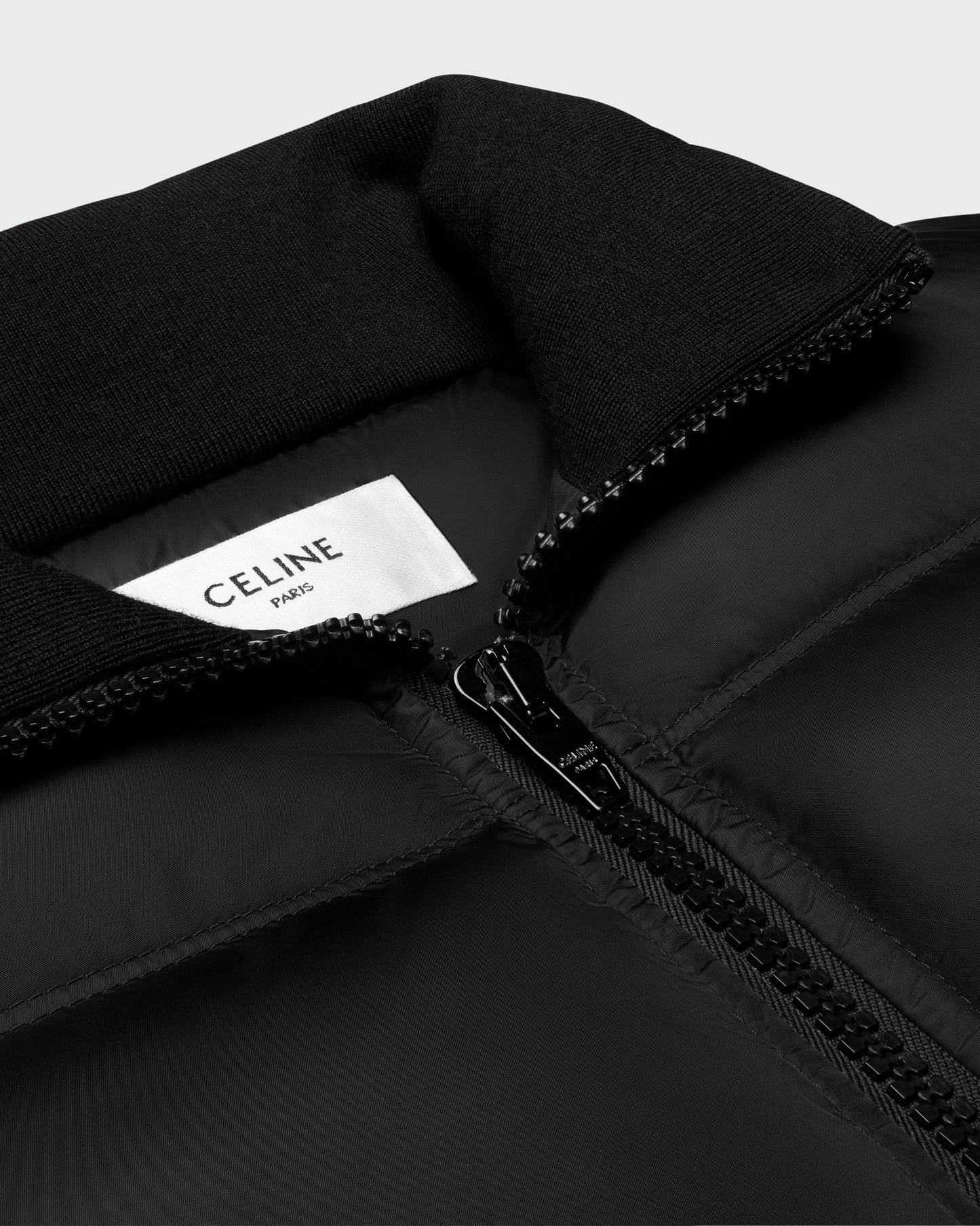 Celine Cropped Down Jacket In Lightweight Nylon