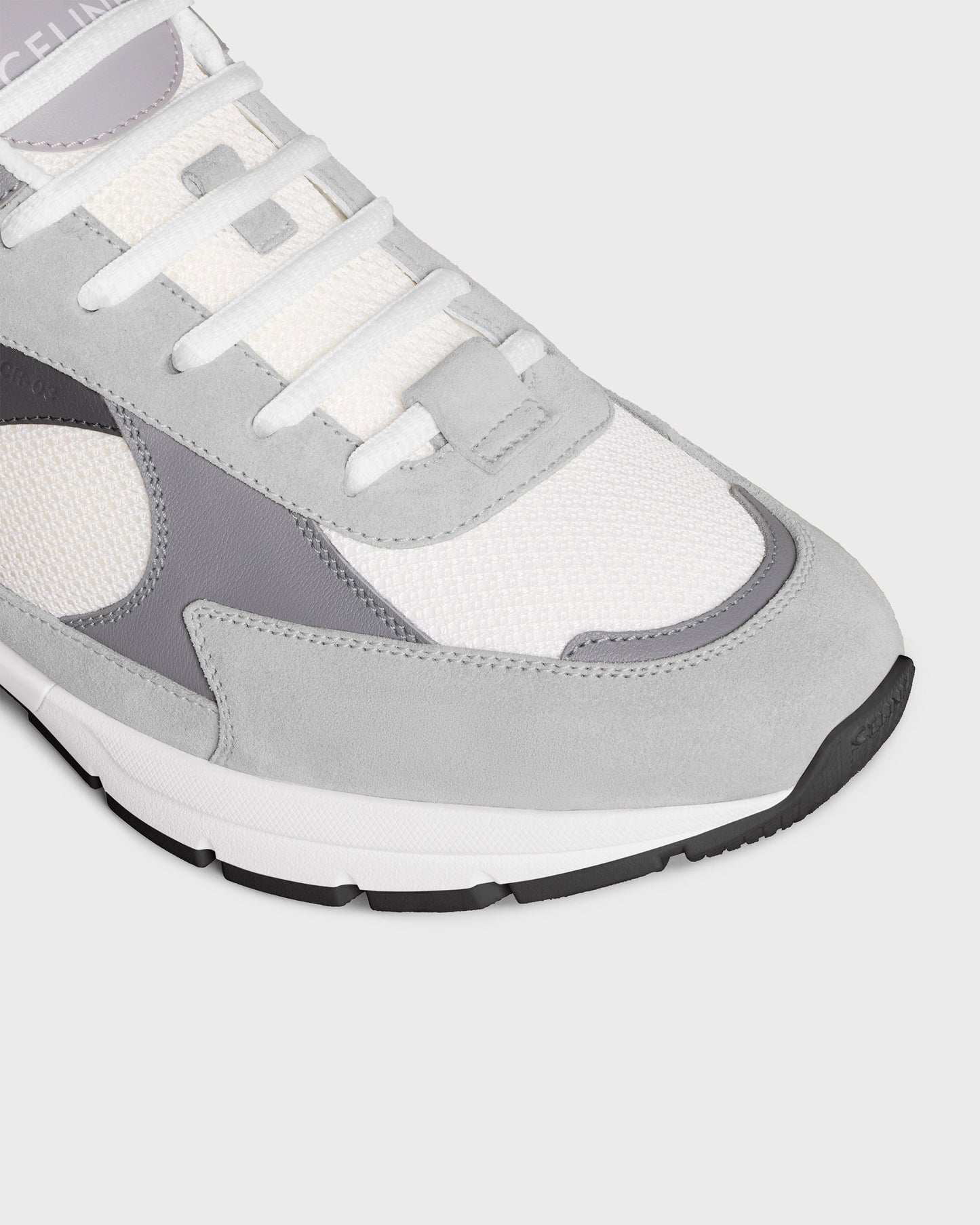 Celine Runner CR-03 Sneaker In Mesh Suede Calfskin Grey