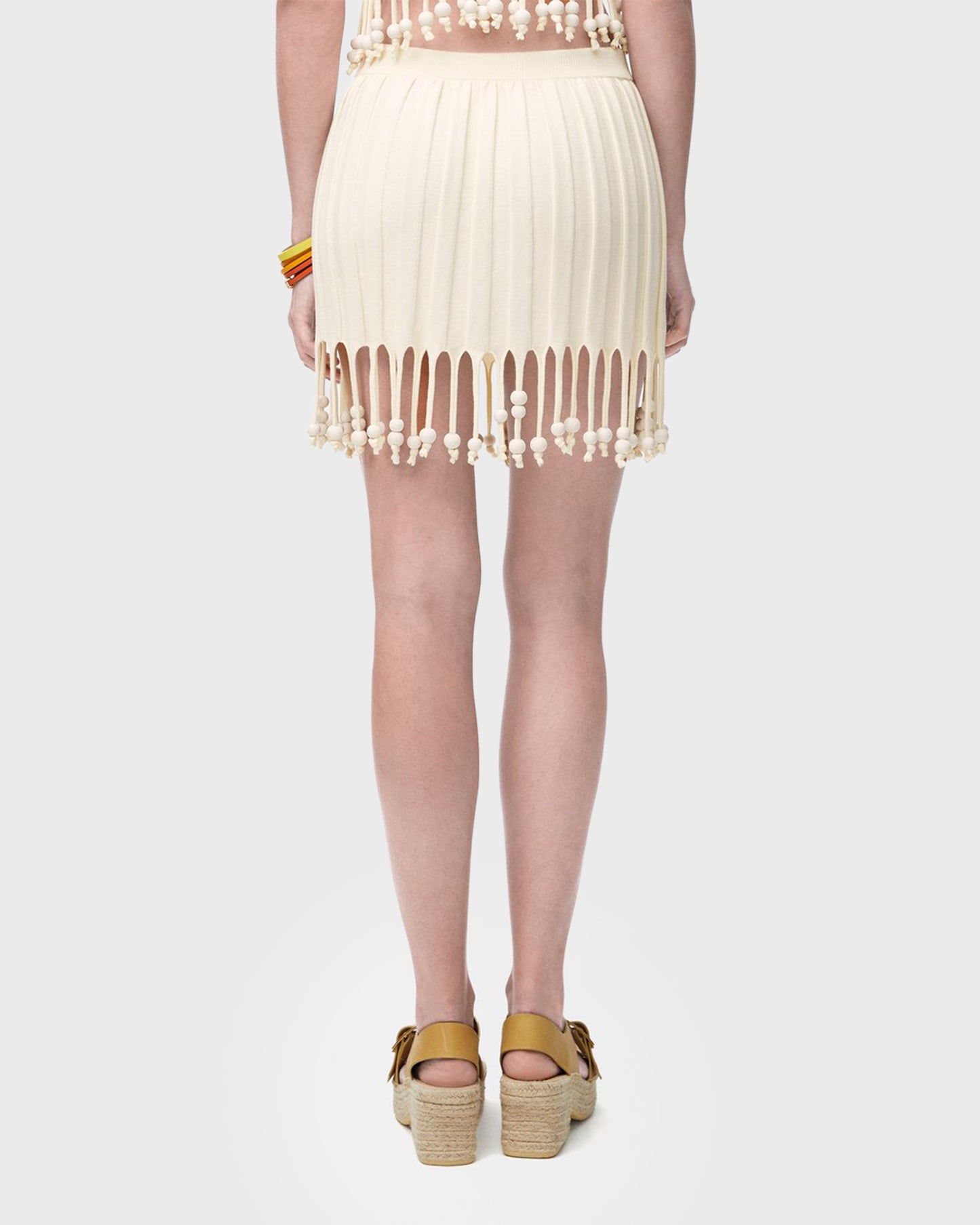 Loewe Mini Skirt In Cotton Tan