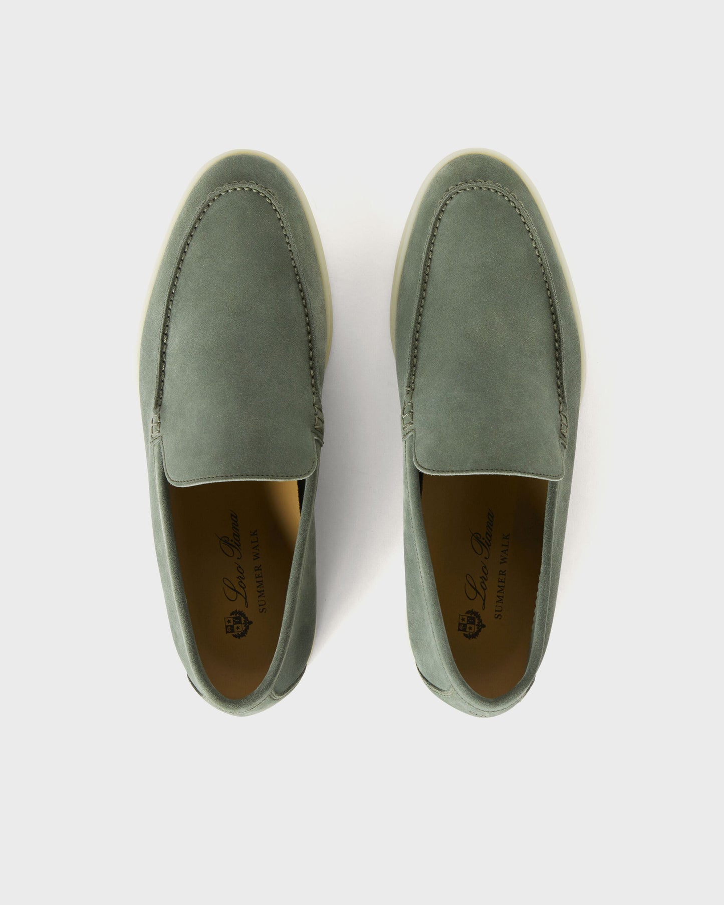 Loro Piana Summer Walk Loafers Frozen Fir