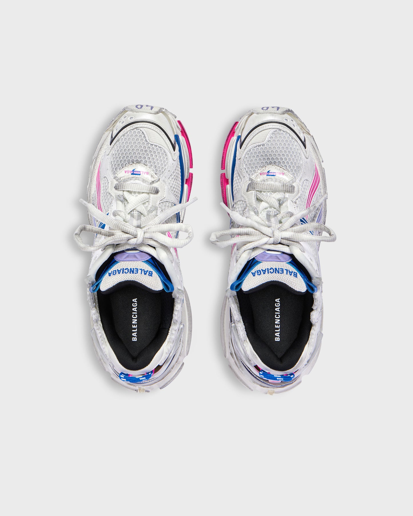 Balenciaga Runner White Lilac Neon Pink Navy