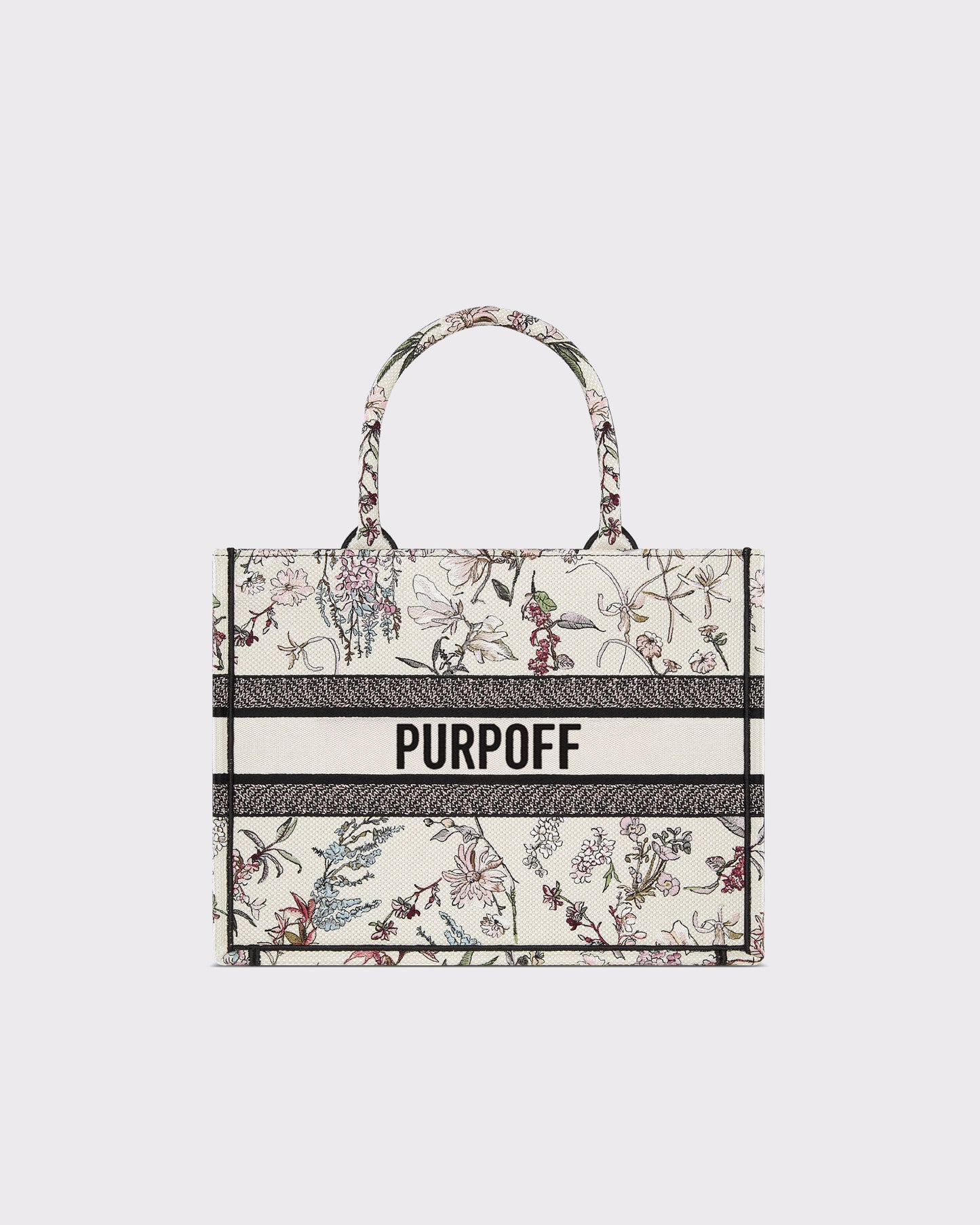 Dior Book Tote Medium Beige Millefiori Embroidery