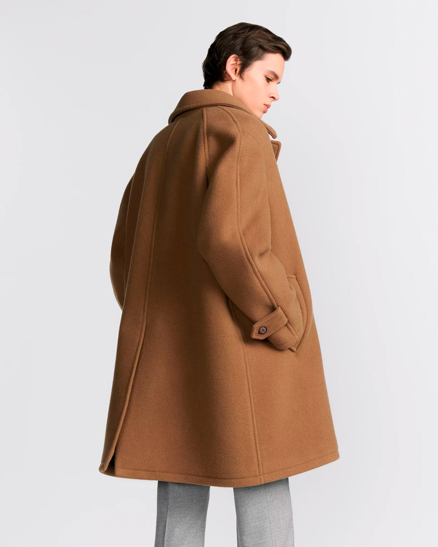 Dior Coat with Raglan Sleeves Brown Virgin Wool