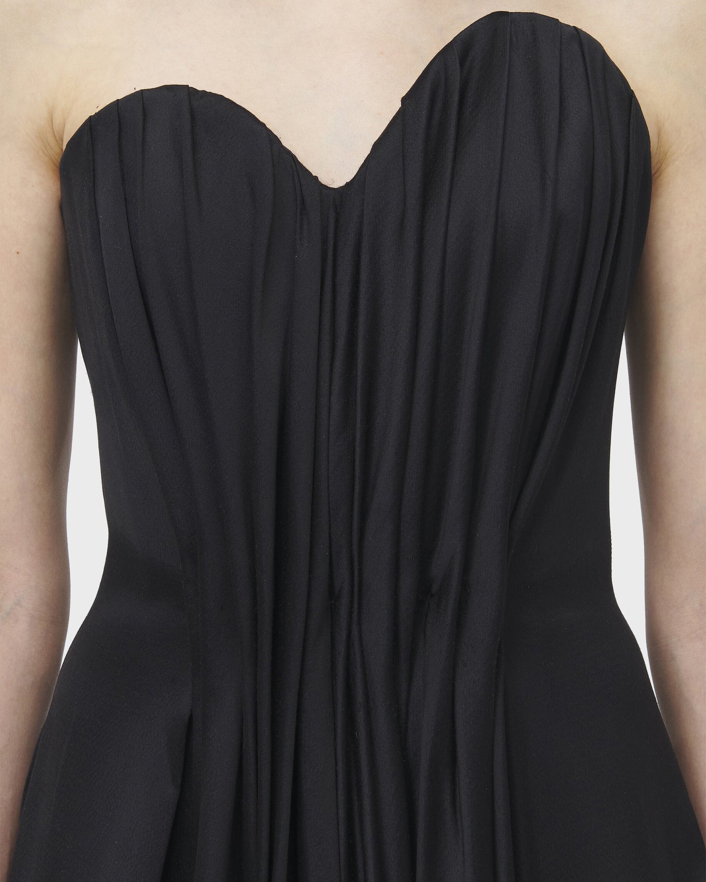 Alexander McQueen Draped Evening Dress in Black