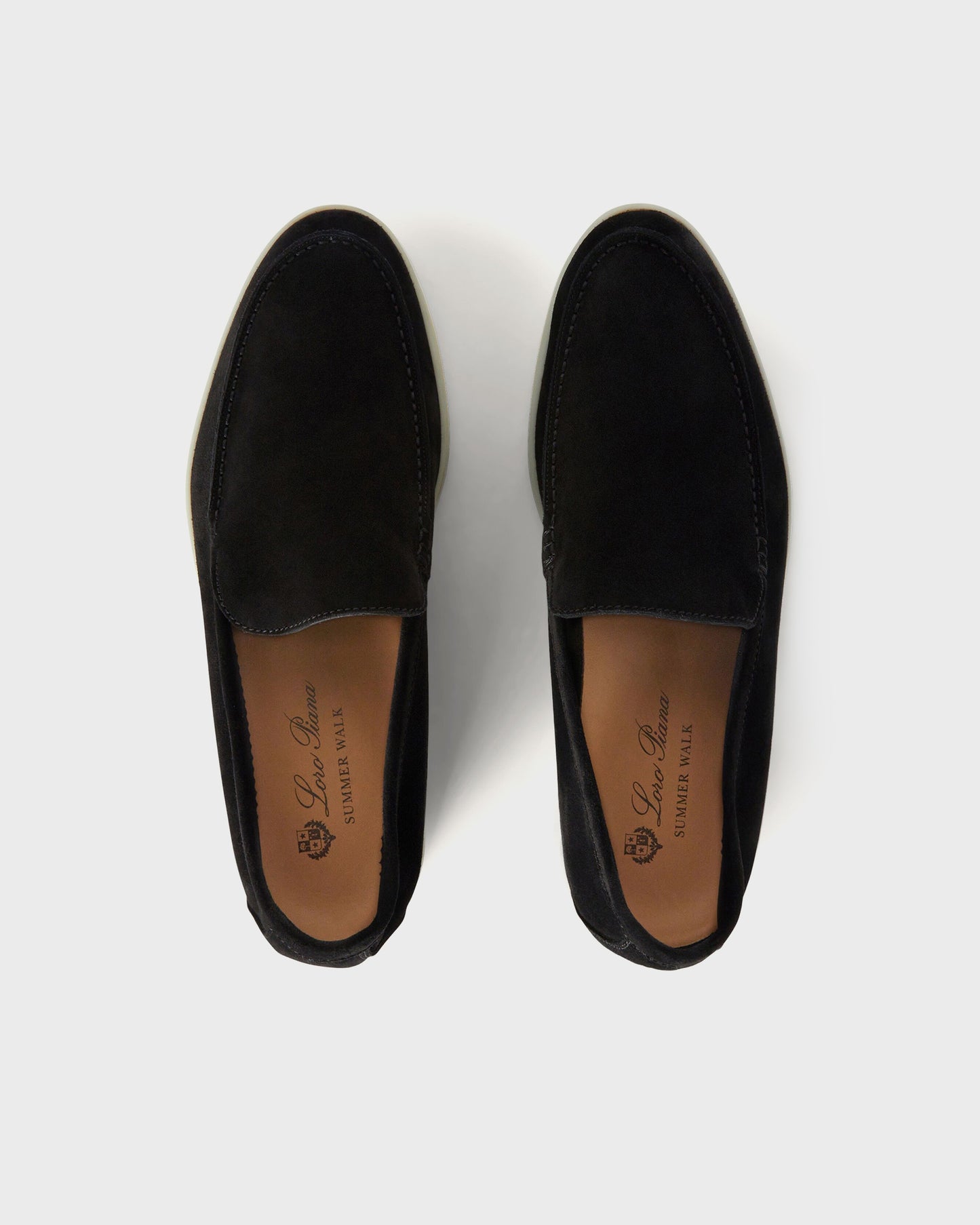 Loro Piana Summer Walk Loafers Black