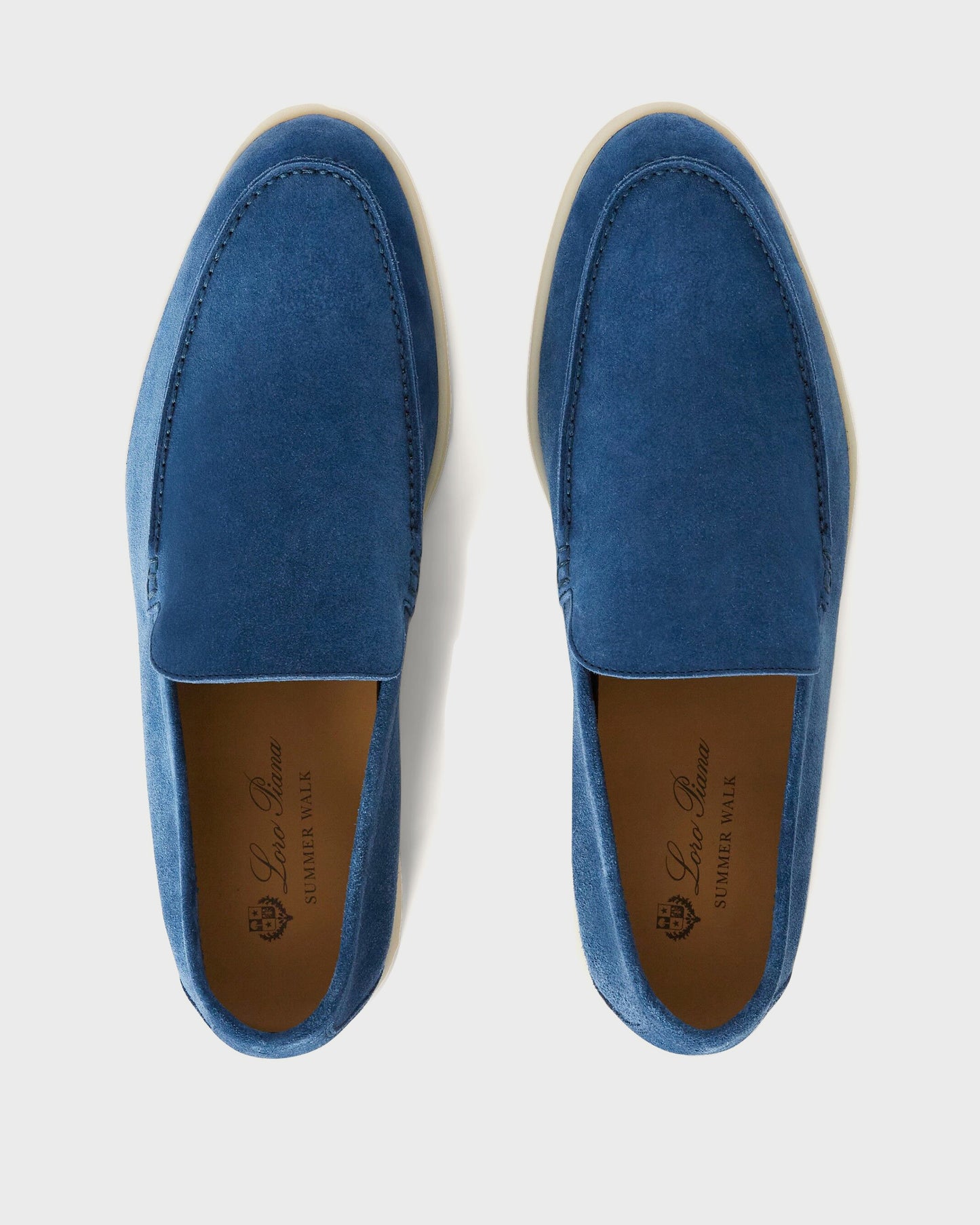 Loro Piana Summer Walk Loafers Cobalt Ink